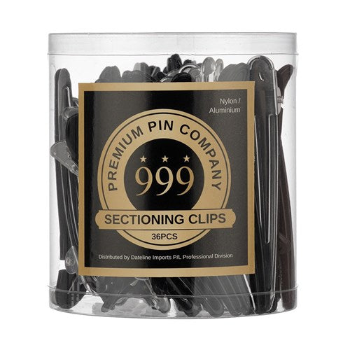 999 Nylon/Aluminium Sectioning Clips Black 36pk