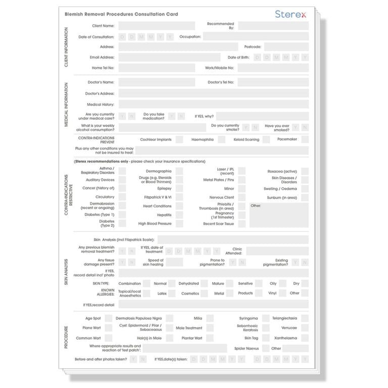 STEREX ACP CONSULTATION FORMS - 25 pack