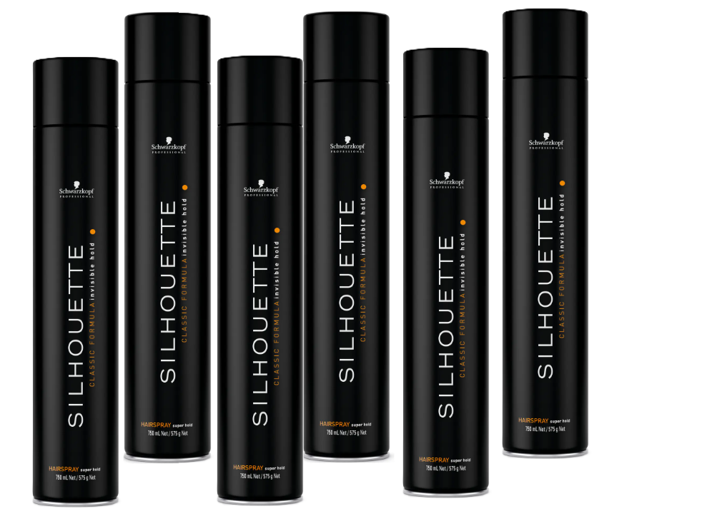 SCHWARZKOPF SILHOUETE HAIRSPRAY 750ML - BUNDLE OF 6