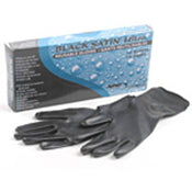 DeSoto Black Satin Powder Free Latex 10Pk Reusable Gloves - Small
