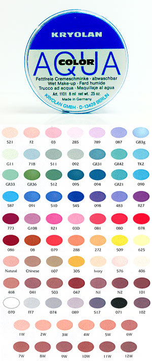 Kryolan Aquacolor Matt Colors