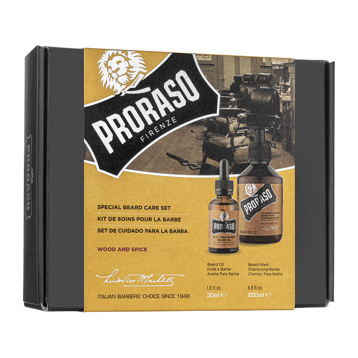 Proraso Duo Beard Care Set - Oil and Wash - Wood and Spice
