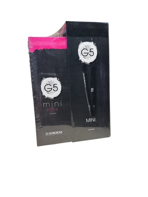 BE GORGEOUS Mini Travel Straightener & Crimper Duo Pack Assorted