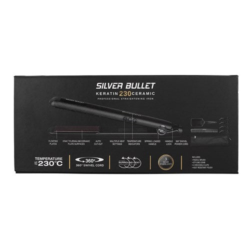 SILVER BULLET KERATIN 230 CERAMIC / TOURMALINE SLIM STRAIGHTENER