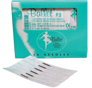 Ballet Stainless Steel 1 Piece Needles (Disposable) F2 Pk50