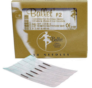 Ballet Gold 1 Piece Needles (Disposable) F2 Pk50