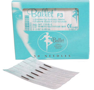 Ballet Insulated 1 Piece Needles (Disposable) F3 Pk50