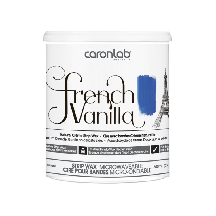 Caronlab French Vanilla Strip Wax - Microwaveable 800g