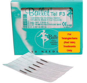 Ballet 1 Piece Disposable F Shank Red Vein Treatments Only F3 50Pk