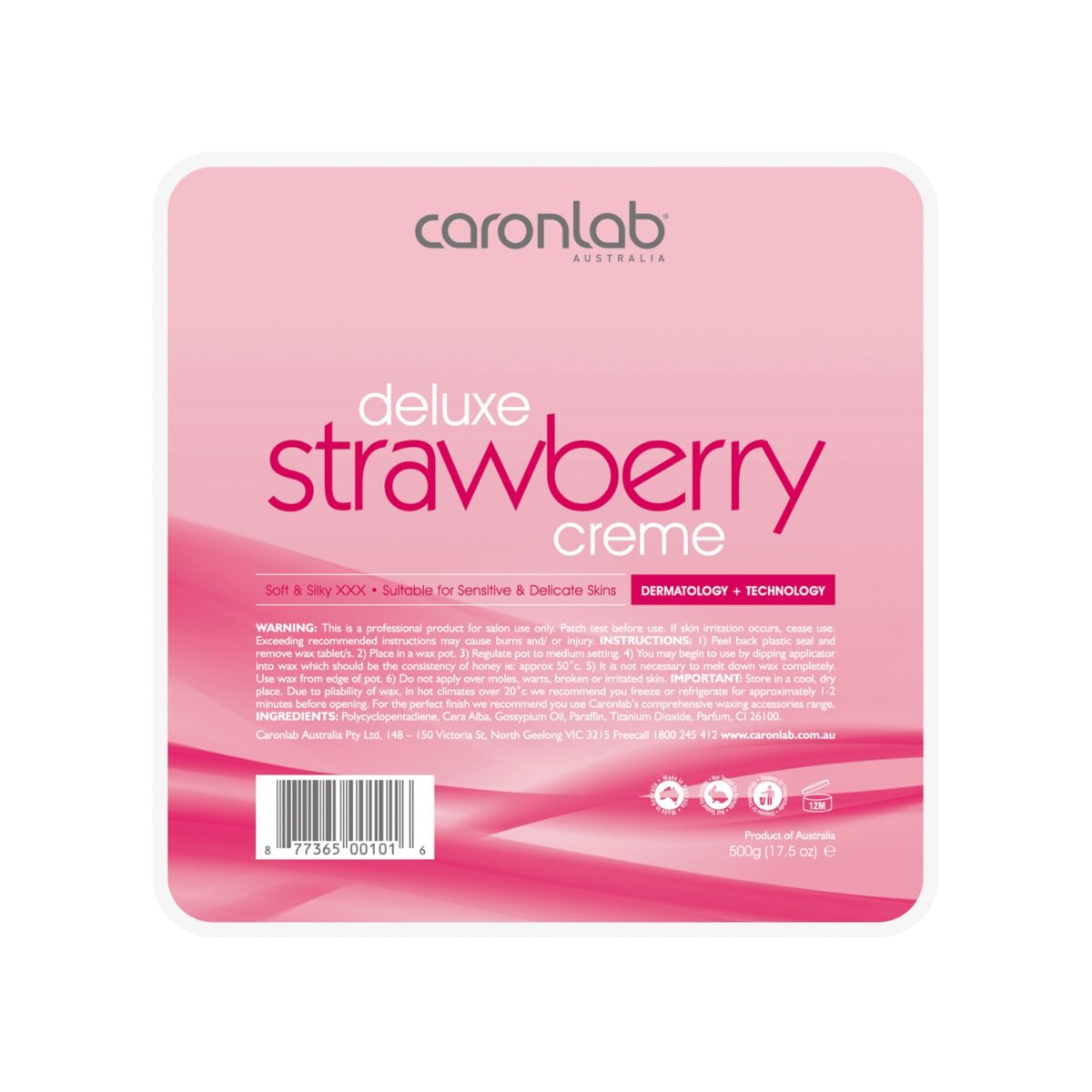 Strawberry Creme Hard Wax 500g